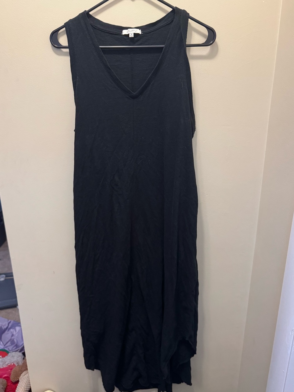 Z Supply Black Sleeveless V-Neck Maxi Dress